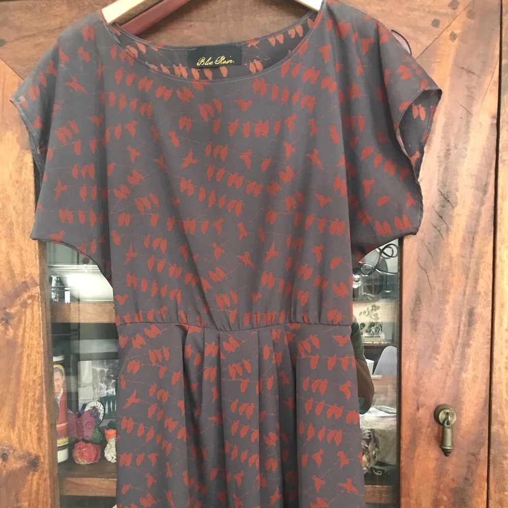 Sparrow Print Summer Dress